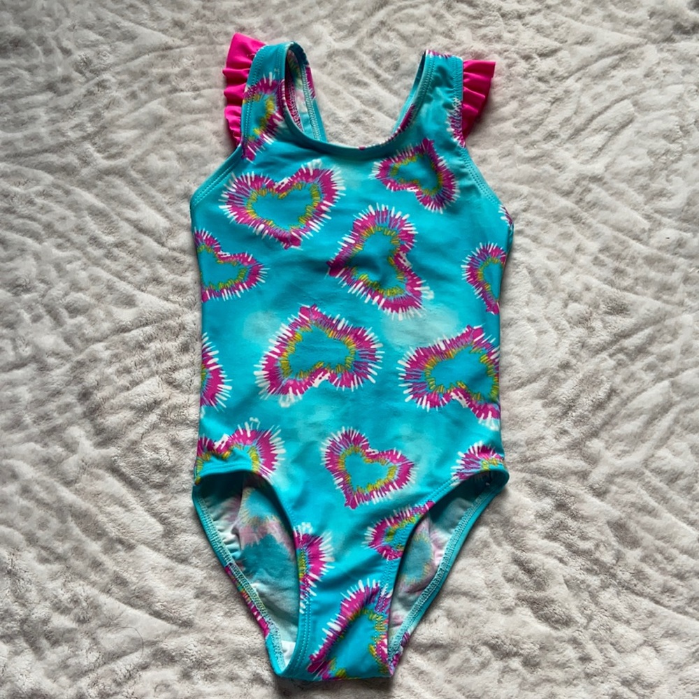 Jumping beans tie-dye hearts one piece